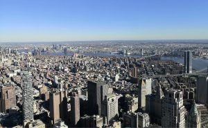 New York from the top of the One World Trade Center.