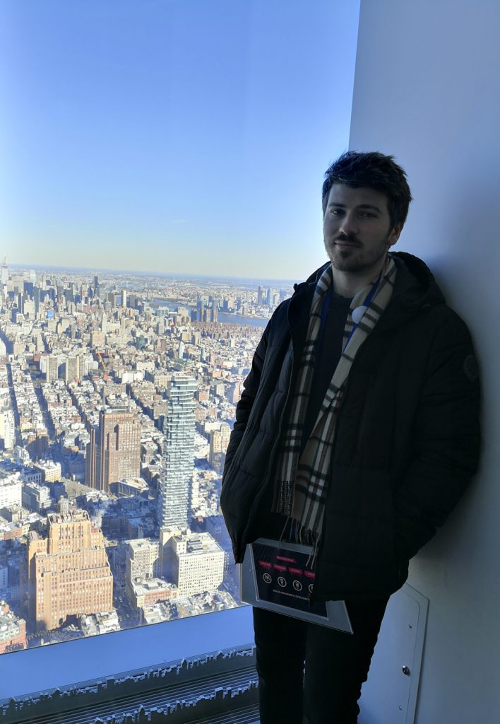Yours truly with said iPad at the top of the Freedom Tower